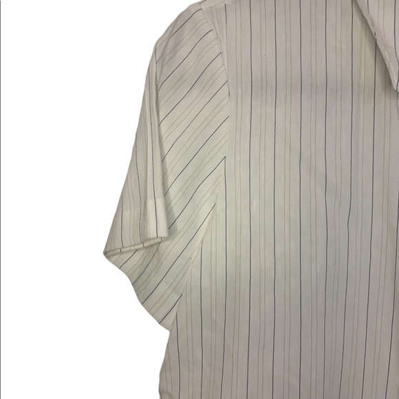 NWT Theory Short Sleeve Linen multi stripe Top size P - Picture 6 of 6